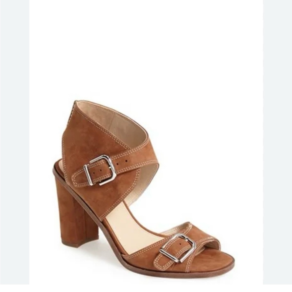 Via Spiga Tan‎ Suede Heeled Sandals